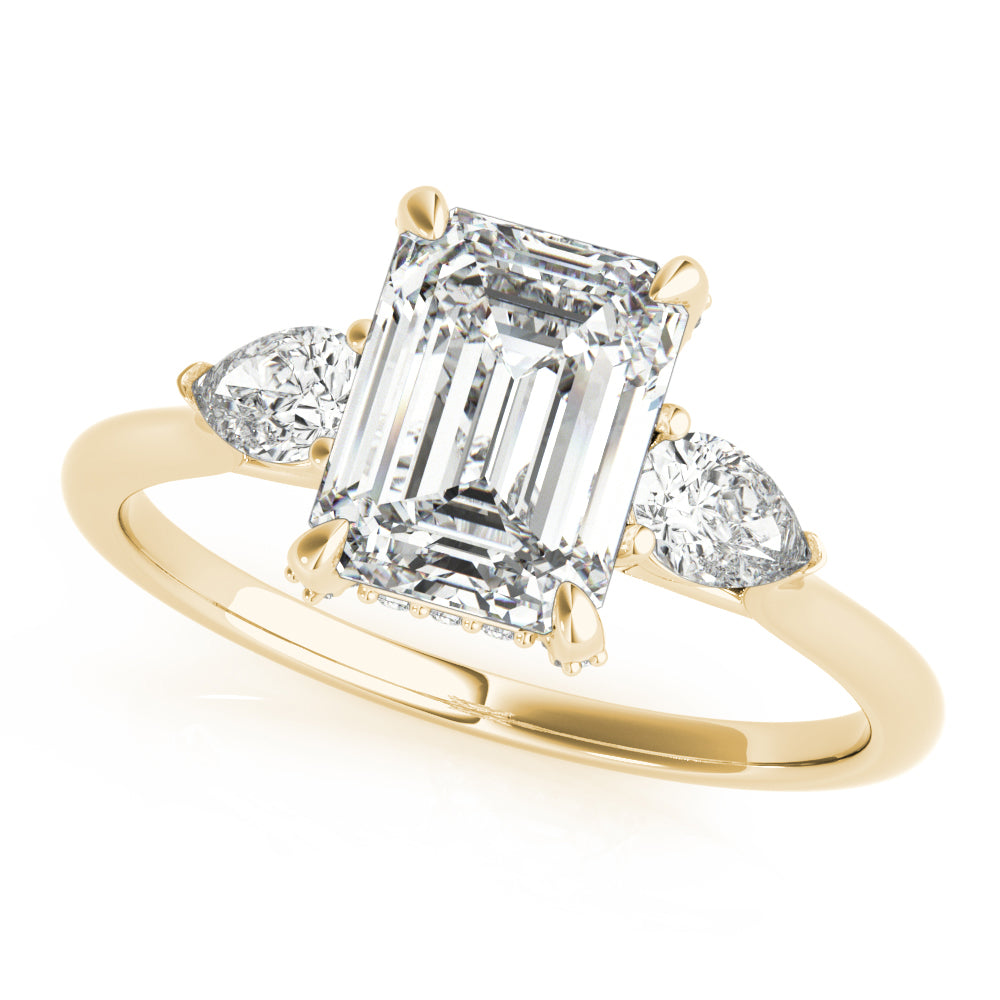 Emerald Cut with Pear Shape Accents 1.60 carat Regular $2144.00 NOW $1499.00 Diamonds and Setting