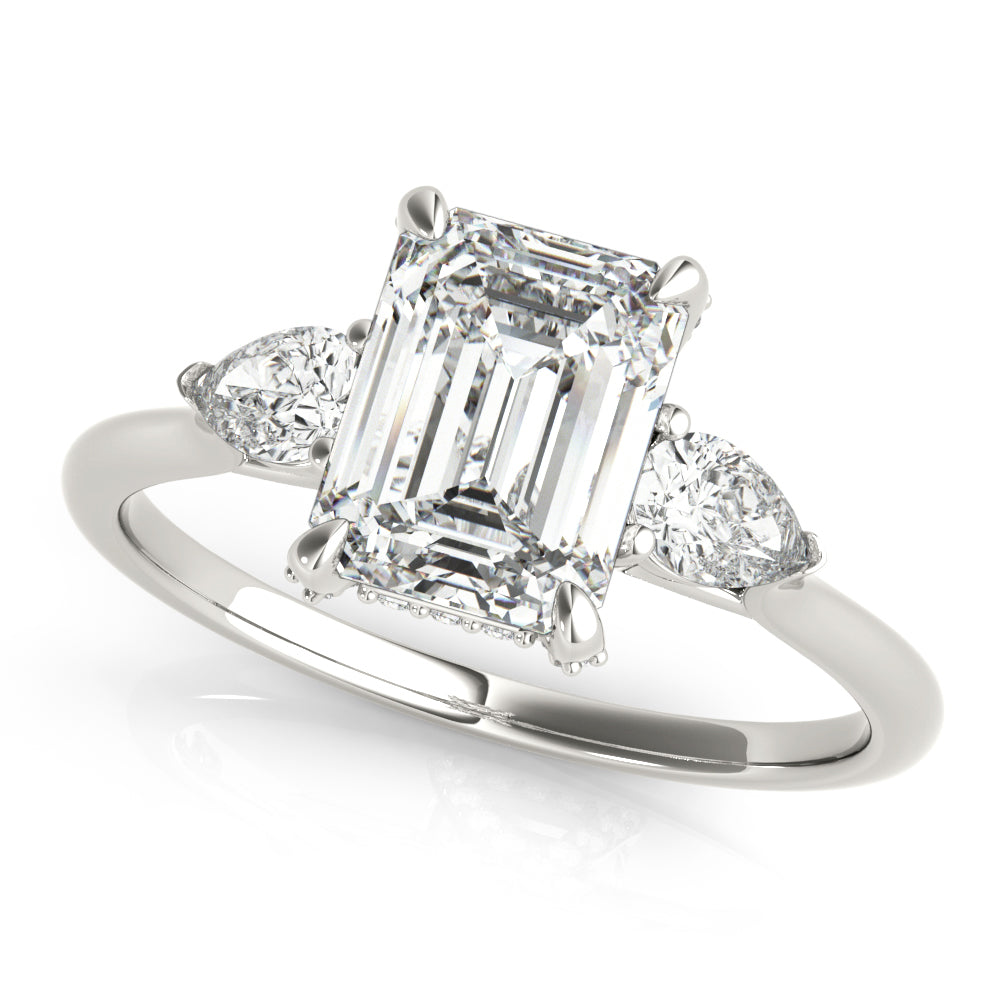 Emerald Cut with Pear Shape Accents 1.60 carat Regular $2144.00 NOW $1499.00 Diamonds and Setting