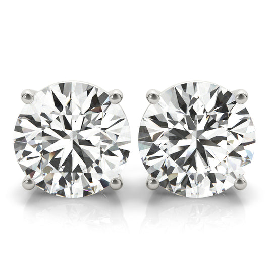 Four Prong Basket Earrings Lab Diamonds .25 carat total weight Now 269.00