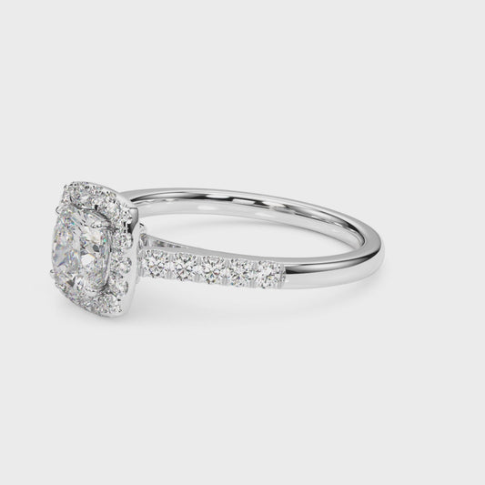 Cushion Cut Halo-2.00 Carat Center Regular $2144.00 NOW  $1499.00 Diamond and Setting