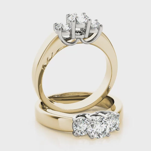 Classic 3 stone 1.50 carat total weight $1898.00  Diamonds and Setting.