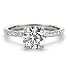 Round with Hidden Halo and Diamond Accents $1399.00