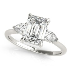 Emerald with Pear Shape Accents. 1.60 carat Regular $2144.00 NOW  $1499.09 (Diamonds and Setting)