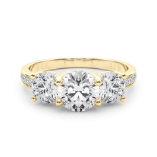 3 Stone Hidden Halo 3.30 Carat Total Weight $2799