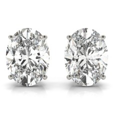  Oval Shape Earrings Lab Diamonds 1 carat 